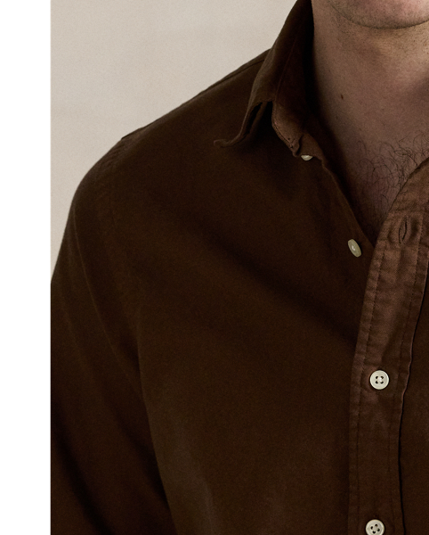 This Slim Fit version of our iconic oxford shirt is garment-dyed and washed for a broken-in look.