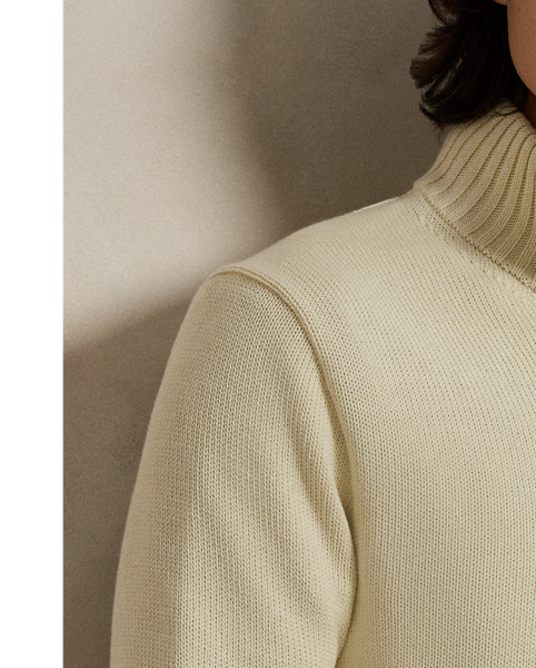 This classic mockneck jumper is knit from soft combed cotton and finished with the iconic Polo Pony.
