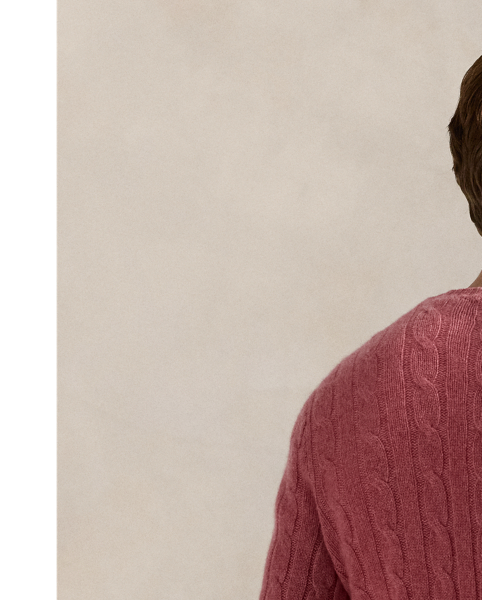 Our unisex cable-knit jumper is a Polo staple dating all the way back to 1973. What hasn't changed is the quality – 100% Italian cashmere – and the seamless way it is knit together. Known as hand-linking, this technique gives the piece an unmistakably attractive shape and soft feel.