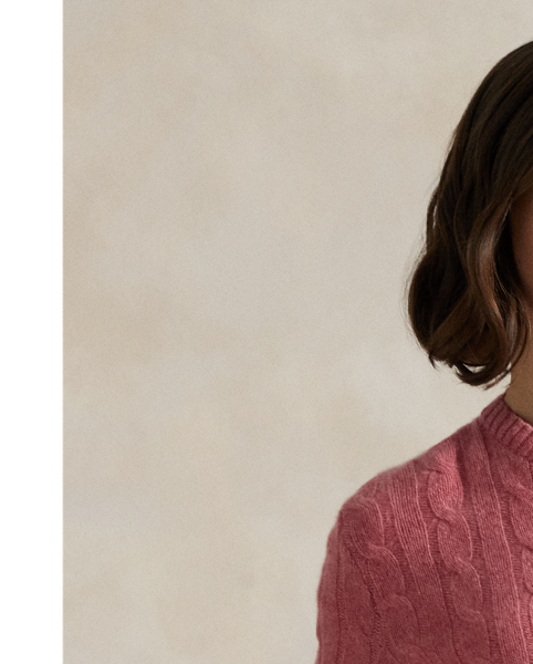 Our unisex cable-knit jumper is a Polo staple dating all the way back to 1973. What hasn't changed is the quality – 100% Italian cashmere – and the seamless way it is knit together. Known as hand-linking, this technique gives the piece an unmistakably attractive shape and soft feel.