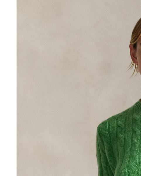 Our unisex cable-knit jumper is a Polo staple dating all the way back to 1973. What hasn't changed is the quality – 100% Italian cashmere – and the seamless way it is knit together. Known as hand-linking, this technique gives the piece an unmistakably attractive shape and soft feel.