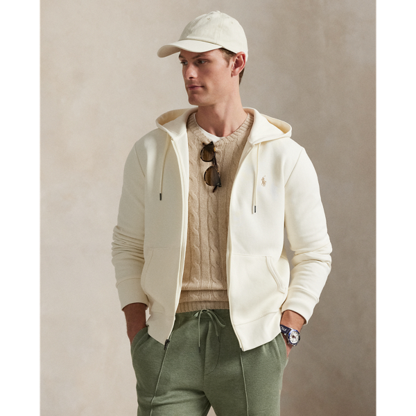 Made from a smooth cotton-blend fabric, this full-zip hoodie is an easy match for joggers or jeans.