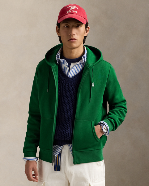 Made from a smooth cotton-blend fabric, this full-zip hoodie is an easy match for joggers or jeans.