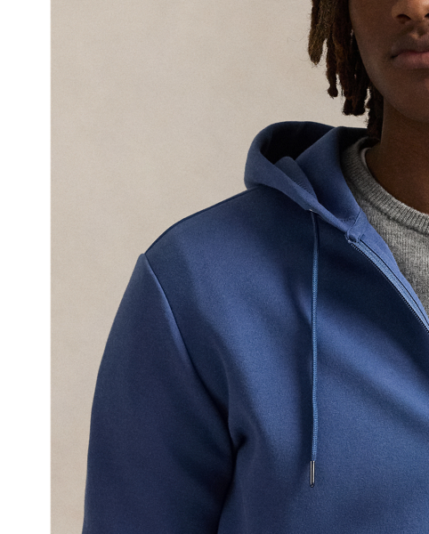 Made from a smooth cotton-blend fabric, this full-zip hoodie is an easy match for joggers or jeans.