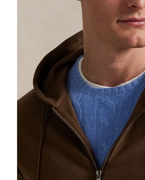 Made from a smooth cotton-blend fabric, this full-zip hoodie is an easy match for joggers or jeans.