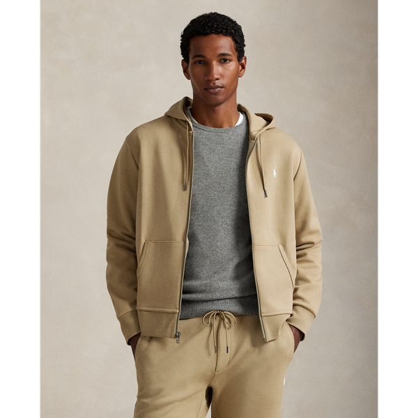 Made from a smooth cotton-blend fabric, this full-zip hoodie is an easy match for joggers or jeans.