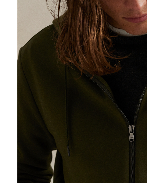 Made from a smooth cotton-blend fabric, this full-zip hoodie is an easy match for joggers or jeans.