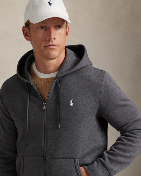 Made from a smooth cotton-blend fabric, this full-zip hoodie is an easy match for joggers or jeans.