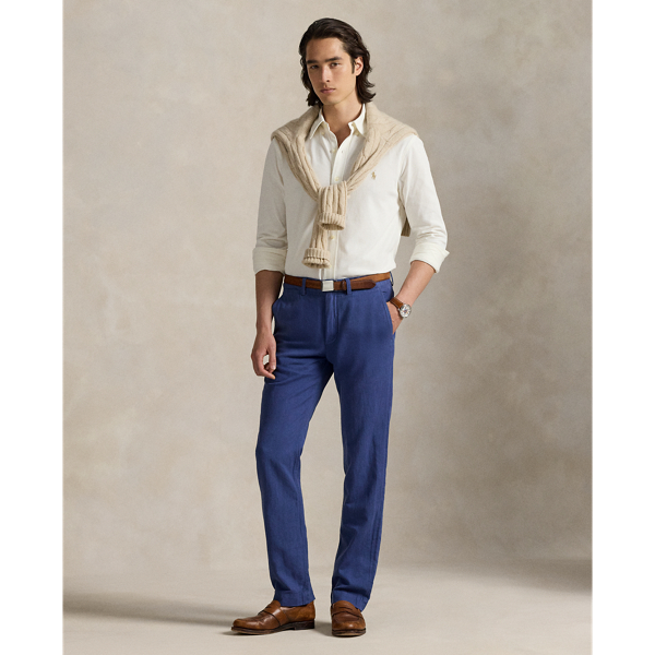 These lightweight trousers are made with a linen-cotton blend and embroidered with our iconic Pony for a signature finish.