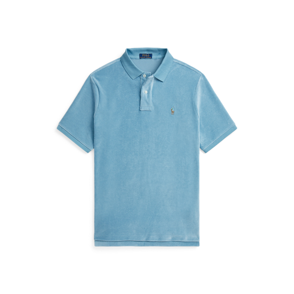 Shop Polo Ralph Lauren Classic Fit Knit Corduroy Polo Shirt In Blue