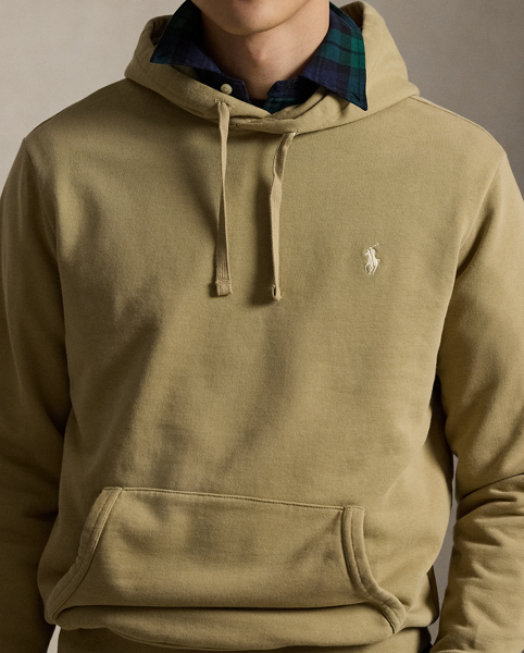 Crafted from loopback cotton, which is lighter in weight than our RL Fleece, this hoodie is specially washed for a vintage-inspired look and features a soft terry-like interior. It's detailed with our signature embroidered Pony on the chest.
