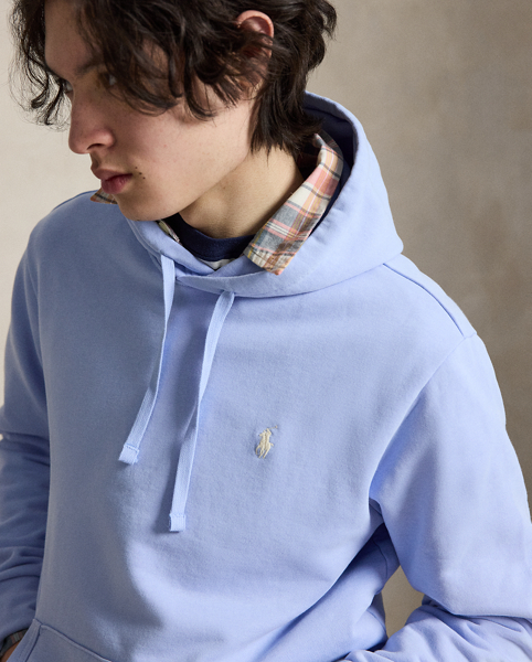 Felpa con Cappuccio Ralph Lauren in Cotone Loopback