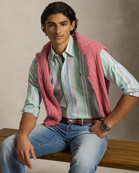 Camicia Oxford a righe Custom-Fit di Ralph Lauren