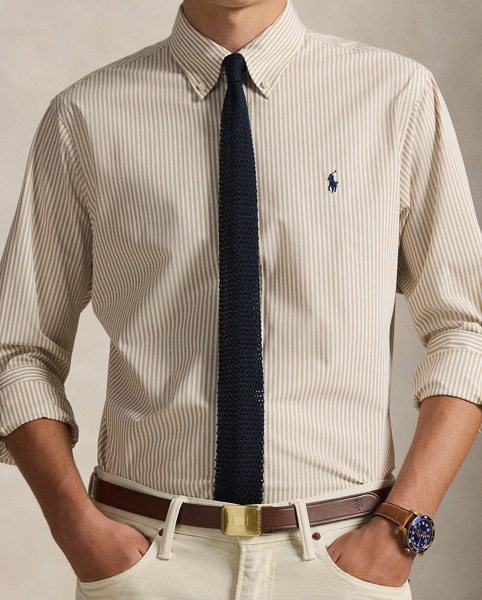 Camicia Ralph Lauren in Popeline Stretch a Righe