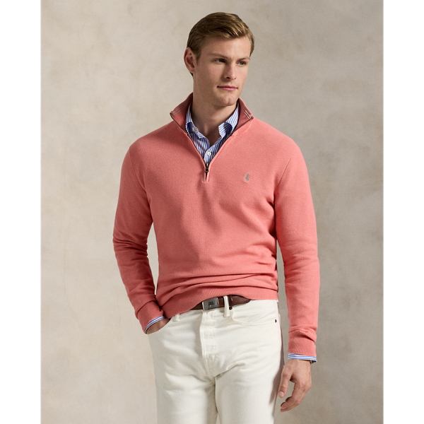 We have re-interpreted our iconic mesh fabric with combed cotton yarn to create this lightweight jumper.