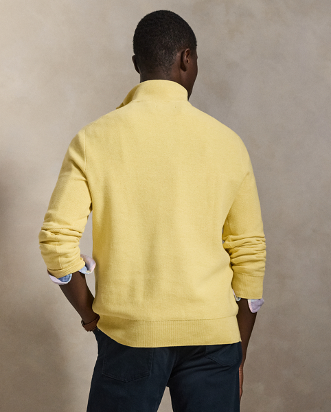Maglia Piqué in Cotone con Cerniera Ralph Lauren