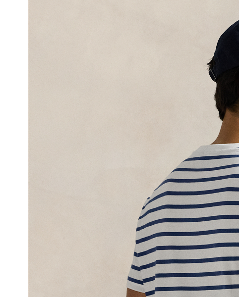 Crafted from soft cotton jersey, this crewneck T-shirt features classic stripes as well as our signature embroidered Pony for a timeless look.