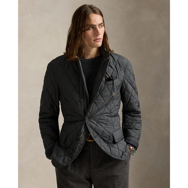 This jacket reinterprets the polished silhouette of our signature RL67 blazer with lightweight, water-repellent fabric. Its down-alternative fill adds extra warmth.