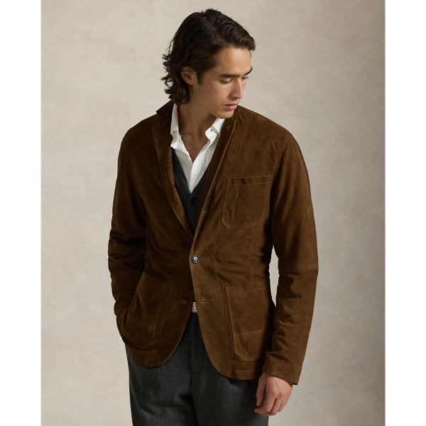 This jacket combines velvety suede with a silhouette inspired by our most lightweight Polo sport coat.