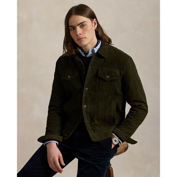 This version of our iconic trucker jacket is rendered in lightweight suede that has been specially treated for additional dimension.