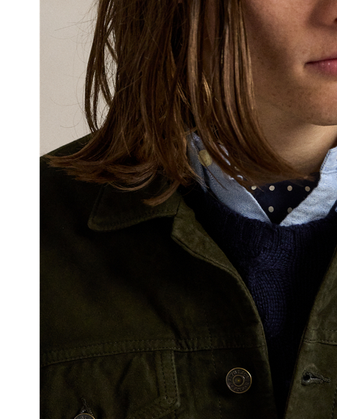 This version of our iconic trucker jacket is rendered in lightweight suede that has been specially treated for additional dimension.