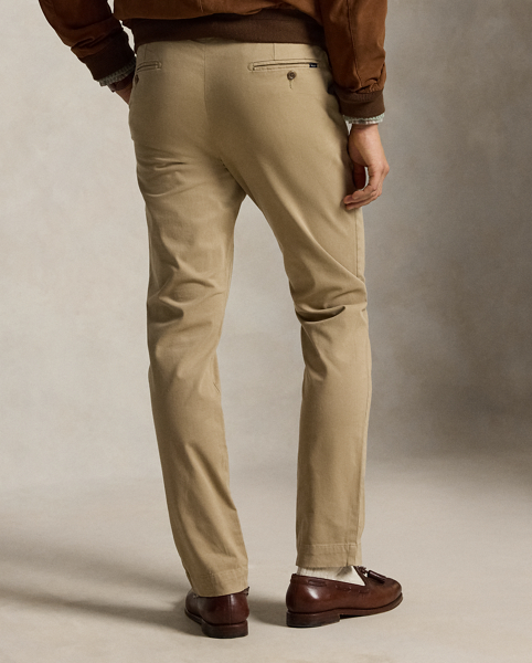 These Slim Fit trousers are crafted with lightweight stretch cotton that's specially treated for an ultrasoft, peached texture.