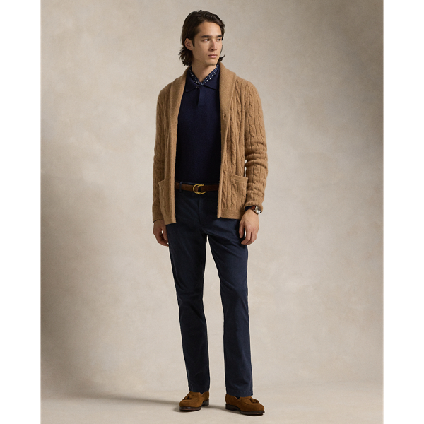 These Slim Fit trousers are crafted with lightweight stretch cotton that's specially treated for an ultrasoft, peached texture.