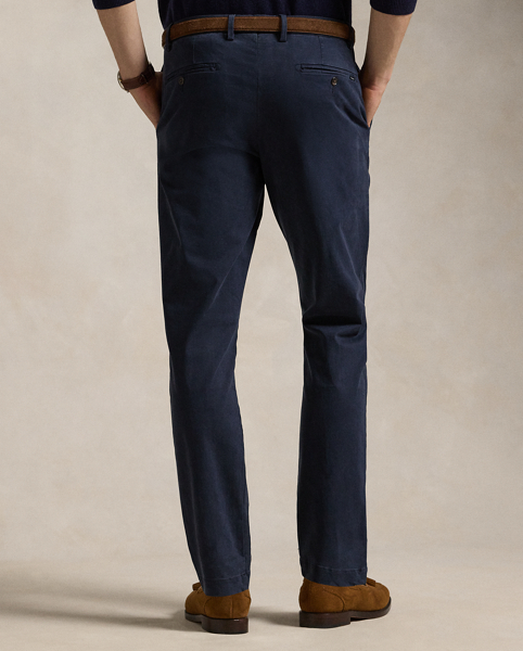 These Slim Fit trousers are crafted with lightweight stretch cotton that's specially treated for an ultrasoft, peached texture.