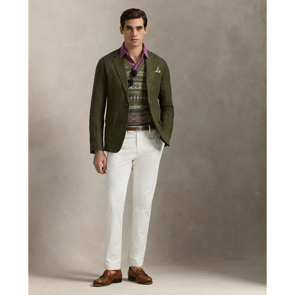 These Slim Fit trousers are crafted with lightweight stretch cotton that's specially treated for an ultrasoft, peached texture.