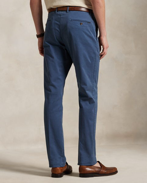 These Slim Fit trousers are crafted with lightweight stretch cotton that's specially treated for an ultrasoft, peached texture.