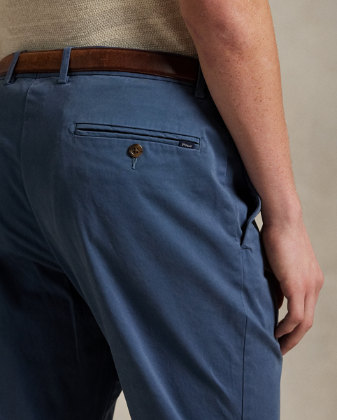 These Slim Fit trousers are crafted with lightweight stretch cotton that's specially treated for an ultrasoft, peached texture.