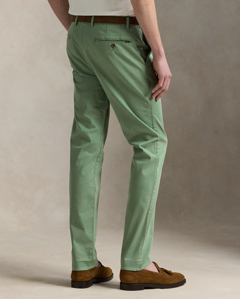 These Slim Fit trousers are crafted with lightweight stretch cotton that's specially treated for an ultrasoft, peached texture.