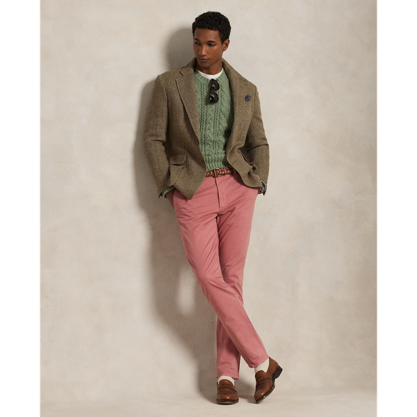 These Slim Fit trousers are crafted with lightweight stretch cotton that's specially treated for an ultrasoft, peached texture.