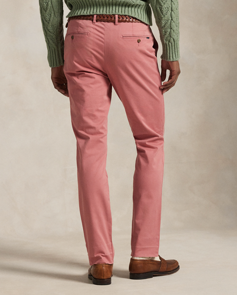These Slim Fit trousers are crafted with lightweight stretch cotton that's specially treated for an ultrasoft, peached texture.