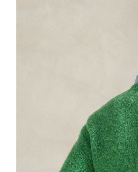 Available in an array of bright colours, this jumper is made in Scotland using thick-gauge wool yarn and a seamless circular-knitting technique.