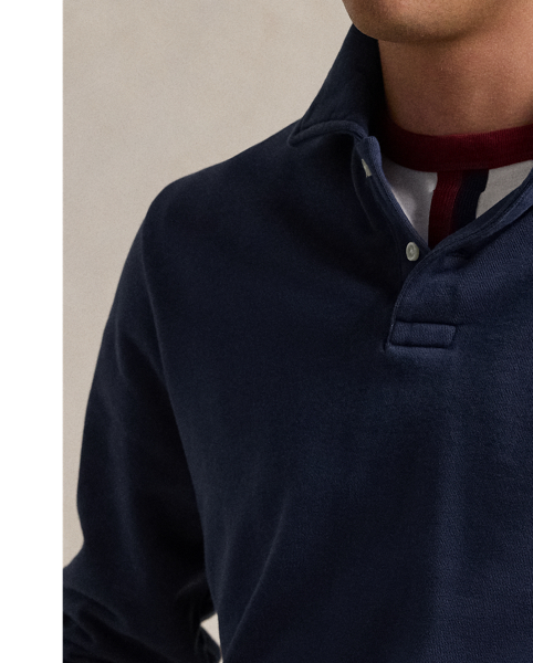 Lighter in weight than our RL Fleece, this loopback cotton sweatshirt is specially washed for a vintage-inspired look and features a soft terry-like interior.