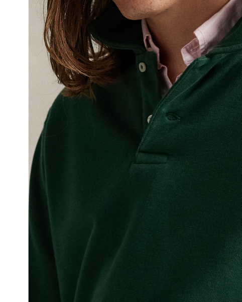 Lighter in weight than our RL Fleece, this loopback cotton sweatshirt is specially washed for a vintage-inspired look and features a soft terry-like interior.