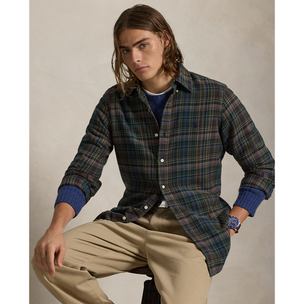 This version of our signature button-down shirt is crafted with brushed cotton flannel and features a classic plaid pattern as well as our signature embroidered Pony.