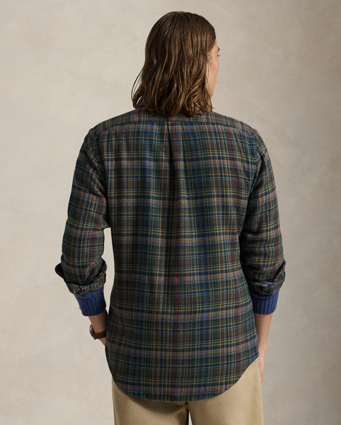 This version of our signature button-down shirt is crafted with brushed cotton flannel and features a classic plaid pattern as well as our signature embroidered Pony.