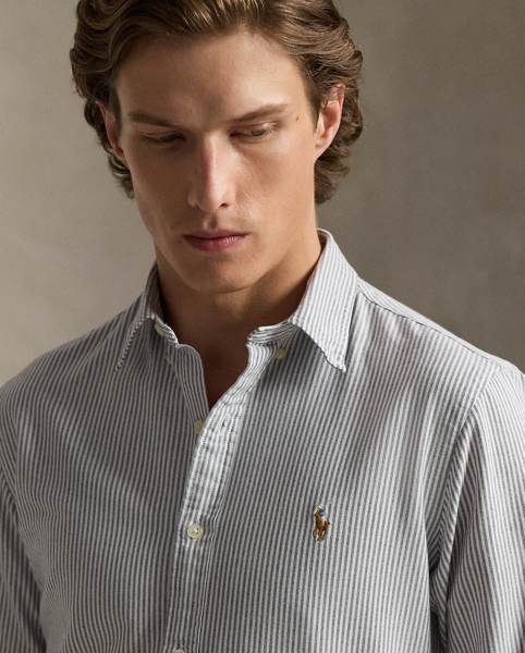 Camicia Oxford a Rigate Slim-Fit Ralph Lauren