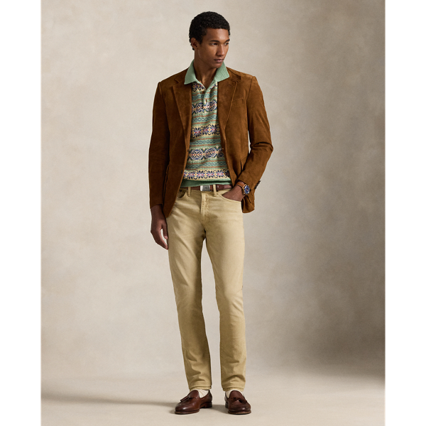 The slim-leg Sullivan features a regular rise and a trim fit through the seat, thigh and knee. This version combines cotton with a hint of stretch for ease of movement. It features our signature embroidered Pony on the back pocket.