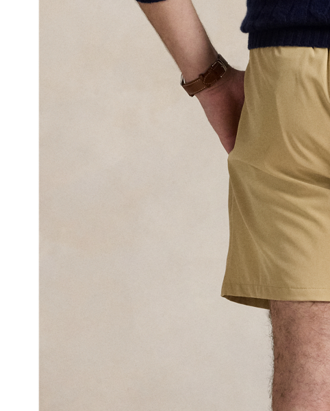 These mesh-lined swimming trunks are woven with extra stretch and feature our signature embroidered Pony.