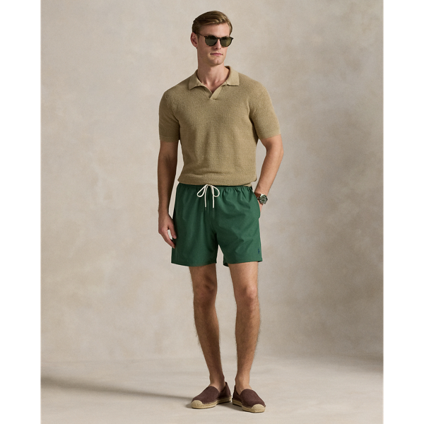 These mesh-lined swimming trunks are woven with extra stretch and feature our signature embroidered Pony.