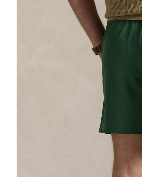 These mesh-lined swimming trunks are woven with extra stretch and feature our signature embroidered Pony.