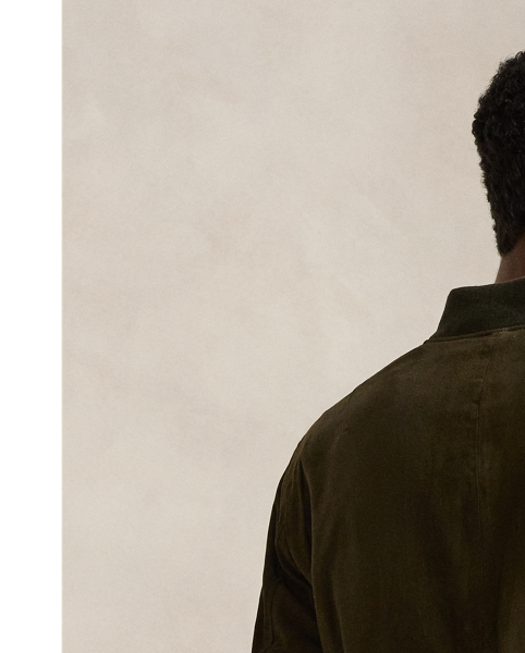 Polo's take on the classic bomber jacket is crafted from velvety suede and finished with a tonal iteration of our signature embroidered Pony.