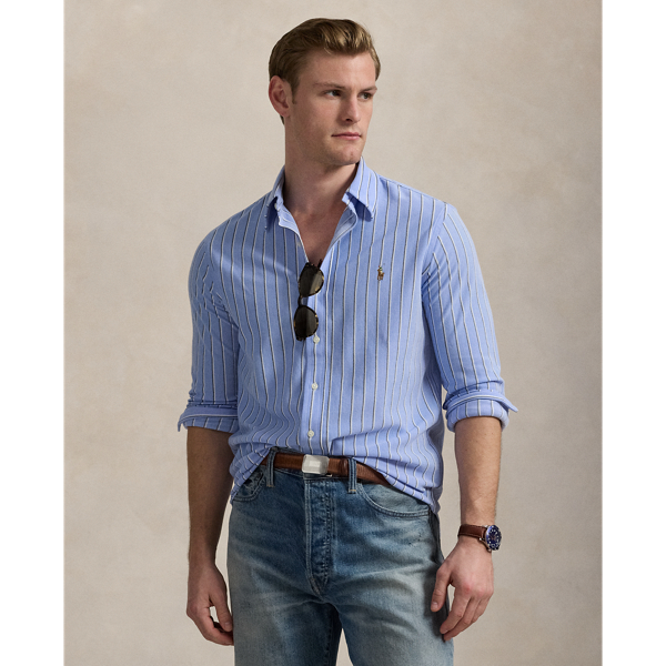 Inspired by two of our icons, this button-down combines the look of an Oxford with the comfort and ease of our Polo shirt's cotton mesh fabric.