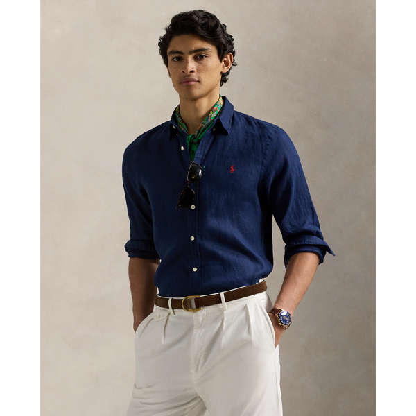 This shirt is crafted from lightweight linen and finished with our signature embroidered Pony for an iconic Polo look.