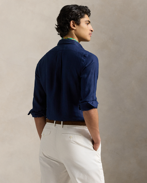 This shirt is crafted from lightweight linen and finished with our signature embroidered Pony for an iconic Polo look.