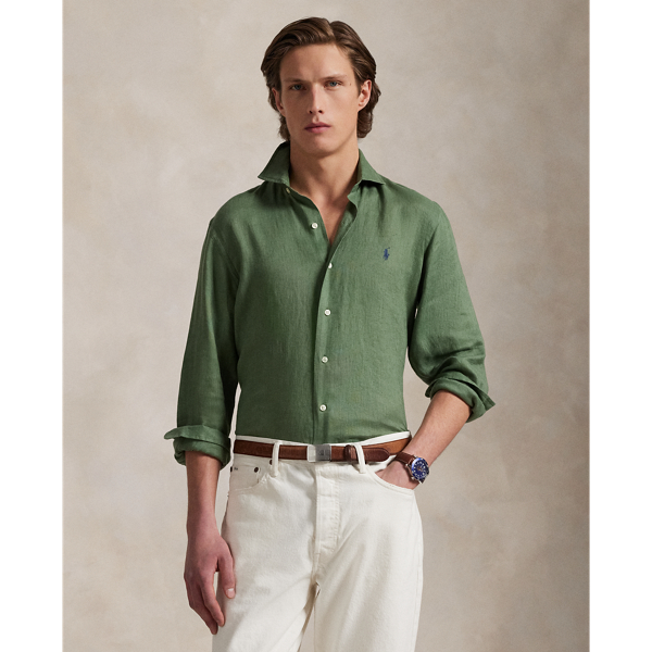 This shirt is crafted from lightweight linen and finished with our signature embroidered Pony for an iconic Polo look.