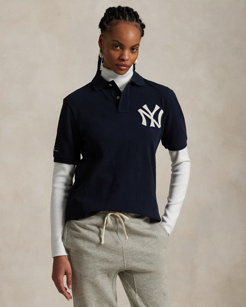 As a boy growing up in the Bronx, Mr Lauren loved going to Yankee Stadium™ to watch his hometown heroes play ball. This unisex version of our iconic mesh Polo shirt celebrates Mr Lauren's long-standing love of the Bronx Bombers™ and the game of baseball with a New York Yankees™ logo patch and our signature embroidered Pony.